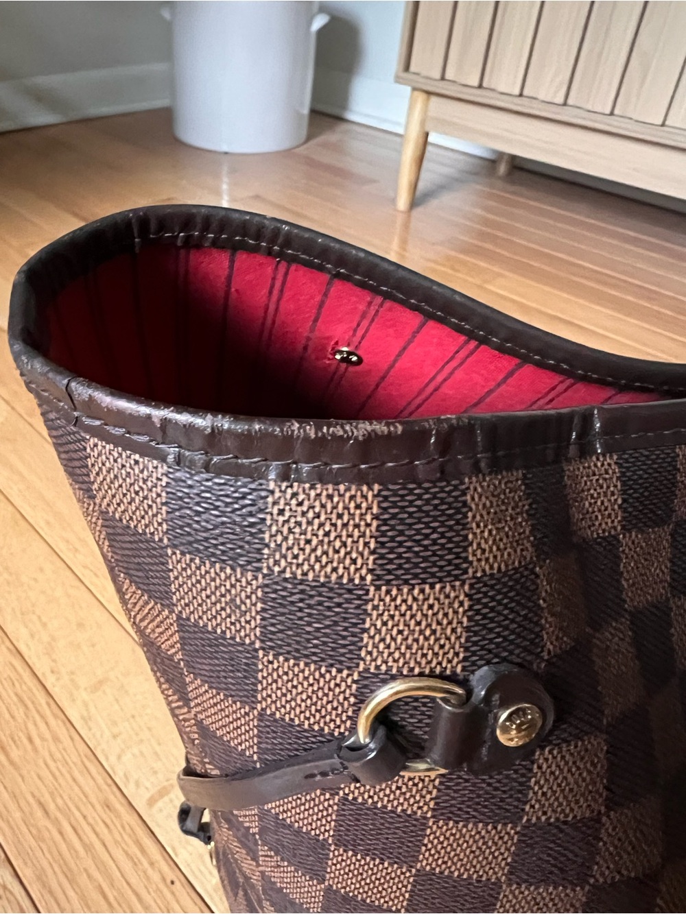 AUTHENTIC | Louis Vuitton Neverfull Size GM Damier Ebene, Brown| No Pouch - Picture 7 of 11